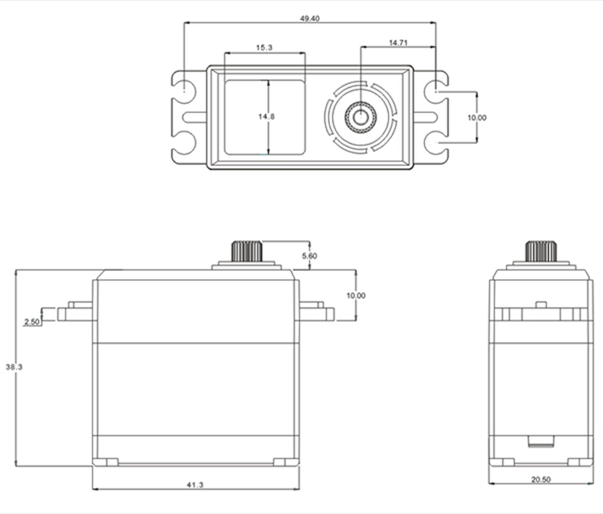CL6030 - LV Coreless Digital Servo, .11sec / 416.6oz @ 7.4V