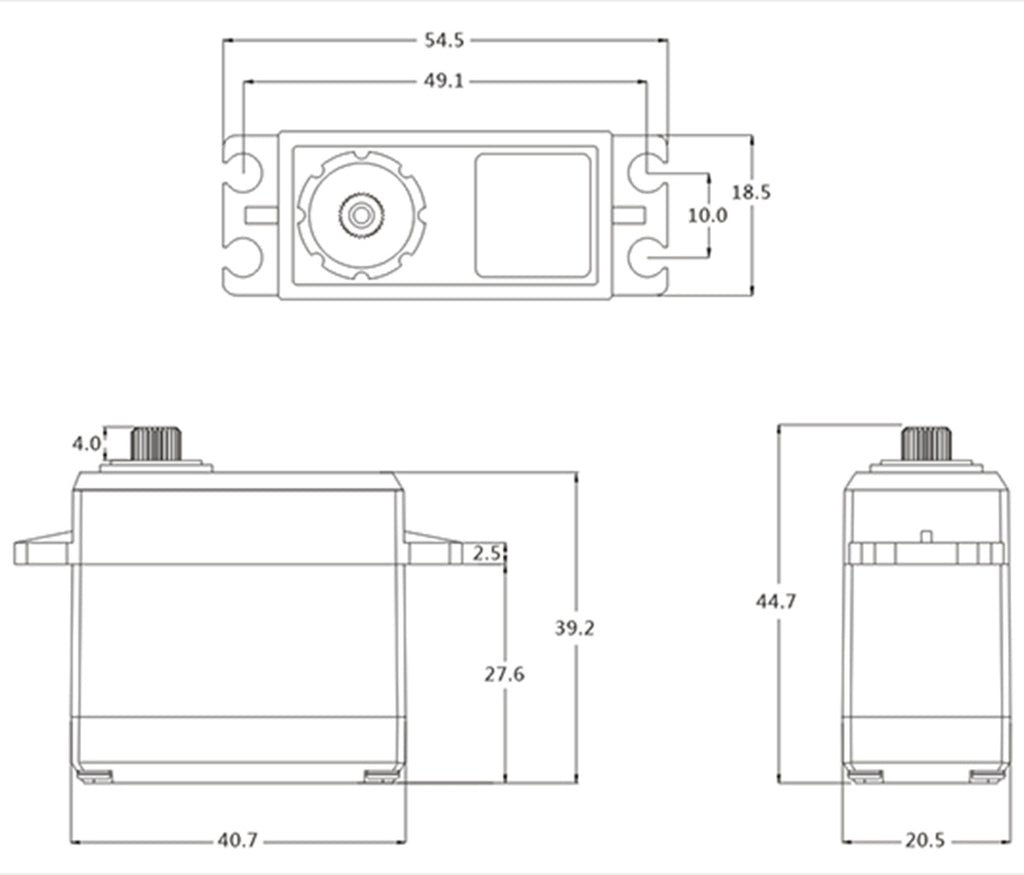 DL3017 - Standard LV DC Digital Servo, .15sec / 236.1oz @ 6.0V